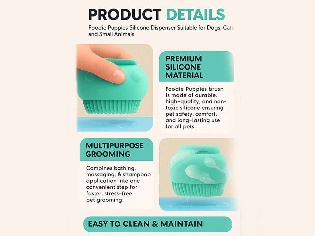 Cat and Dog Bath Brush Body Scrubber